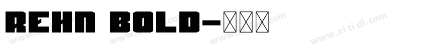 Rehn Bold字体转换